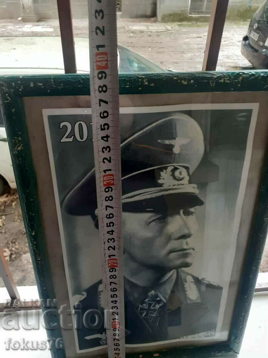 Delivery of Poster photo picture in a frame under glass - Erwin Rommel
