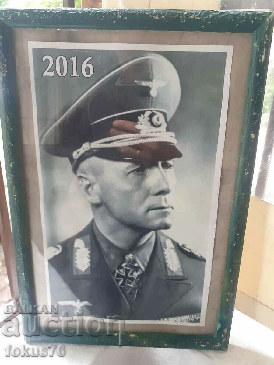 Poză foto poster într-o ramă sub sticlă - Erwin Rommel