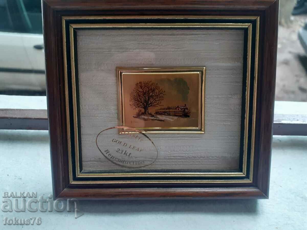 Painting miniature with gold foil signature with price 49.00 BGN | € 25.05 Painting miniature with gold foil signature with price 49.00 BGN | € 25.05