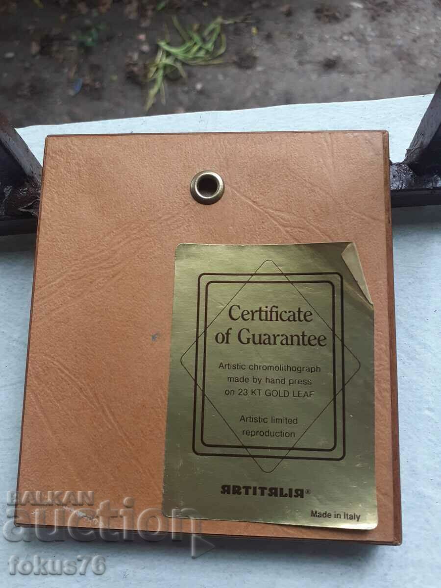 Picture miniature with gold foil signature frame - 5