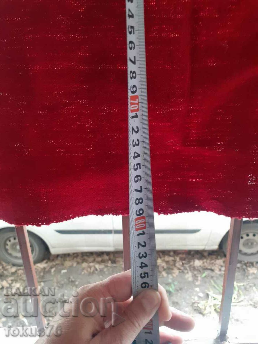 Auction  Old red large costume apron