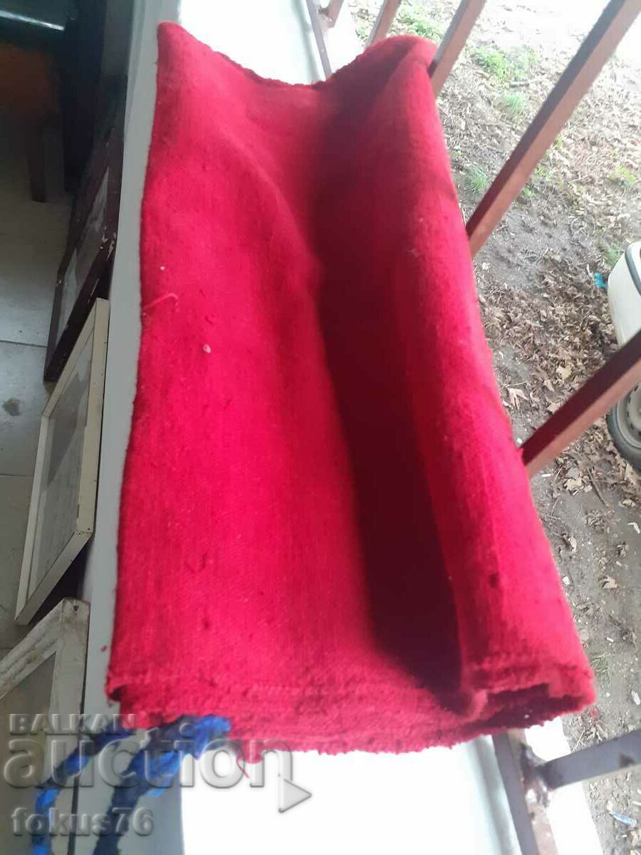 Old red large costume apron - 5