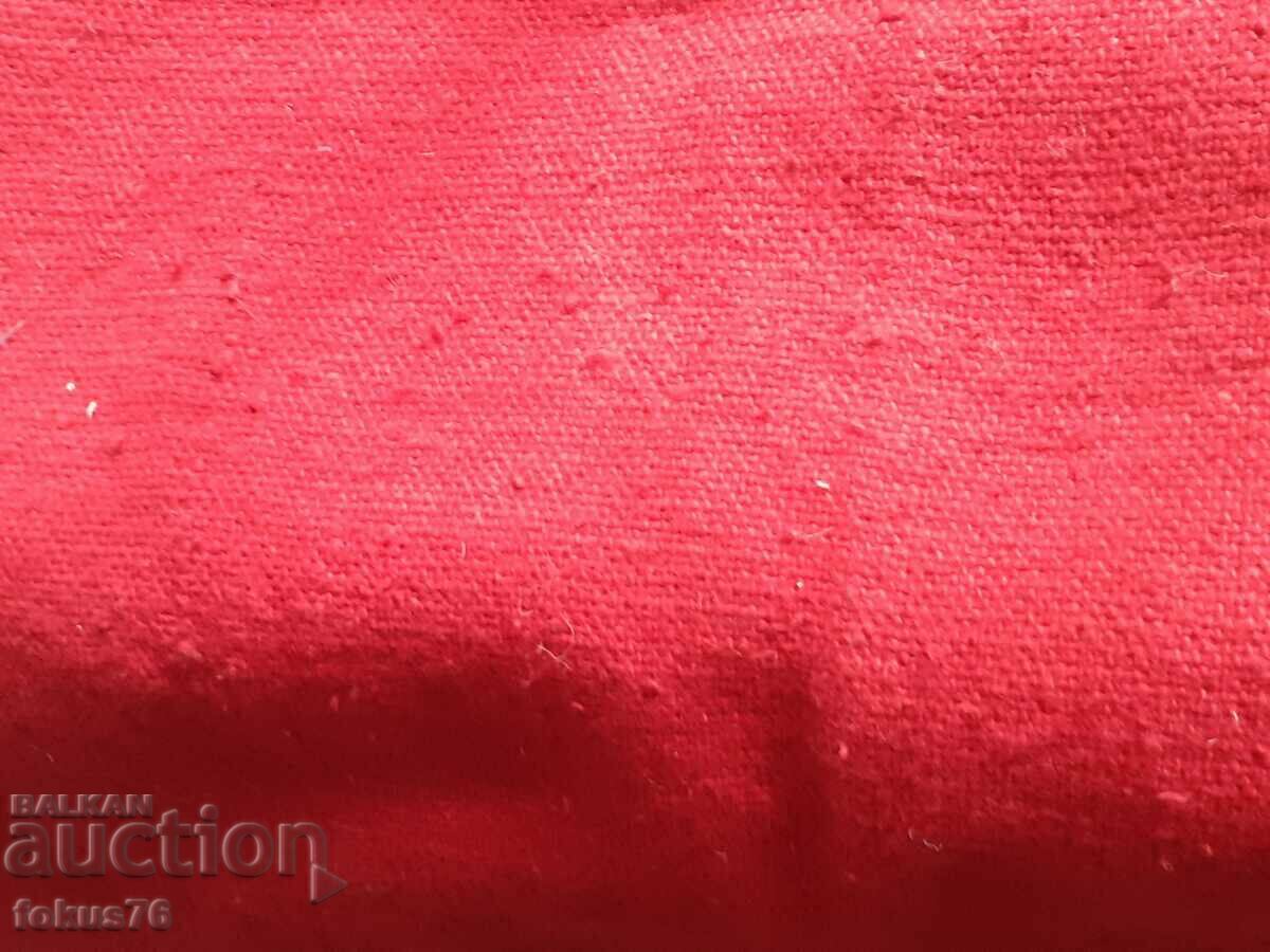 Old red large costume apron - 6