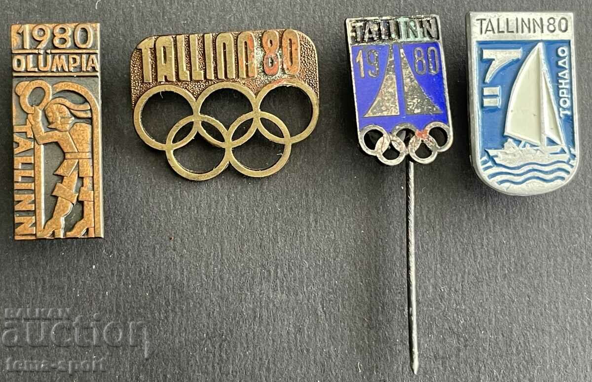 542 ΕΣΣΔ παρτίδα 4 Ολυμπιακά σήματα Ολυμπιάδα Μόσχα Ταλίν 1980