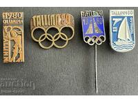 542 СССР лот 4 олимпийски знака  Олимпиада Москва Талин 1980