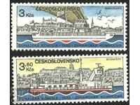 Clean Stamps Ships Danube Commission 1982 από την Τσεχοσλοβακία