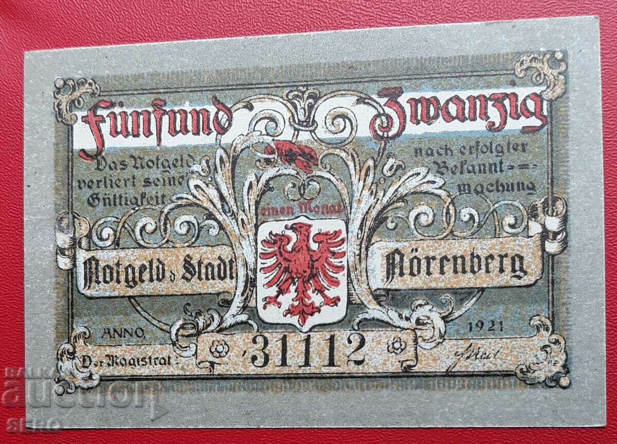 Banknote-Germany-Mecklenburg-Pomerania-Nürenberg-25 pf.1921