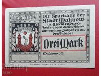 Банкнота-Германия-Мекленбург-Померания-Малхов-3 марки