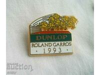 1993 DUNLOP Badge - Roland Garros Tennis Tournament, France