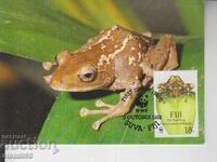 Postcard FDC WWF FROGS Amphibians
