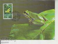 Postcard FDC WWF FROGS Amphibians