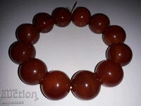 BRACELET. CARNELOL. HUGE BALLS. 18.2 MM