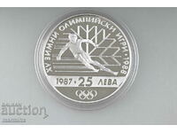 1987 Jocurile Olimpice de iarnă 25 Lev Monedă de argint BZC