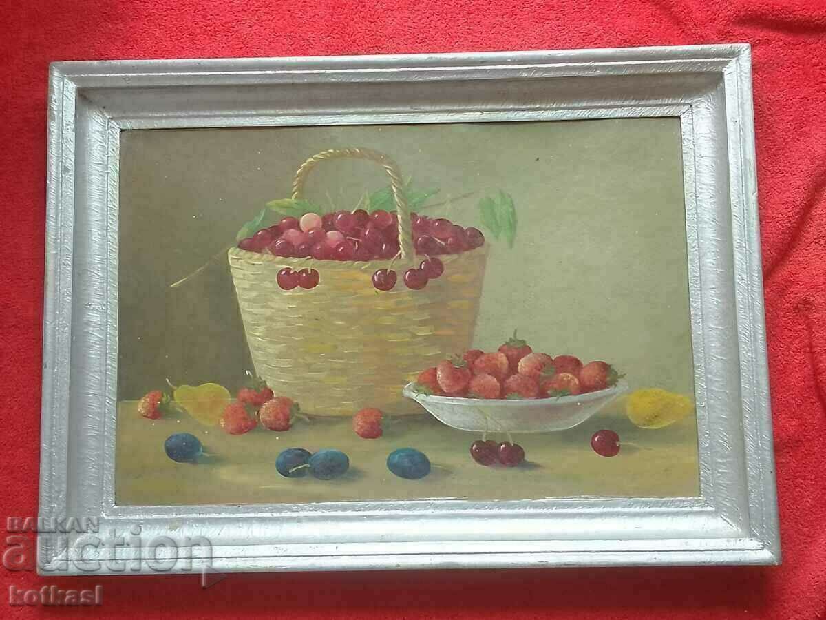 Bulgarian author Communism oil paints phaser Still life fruits