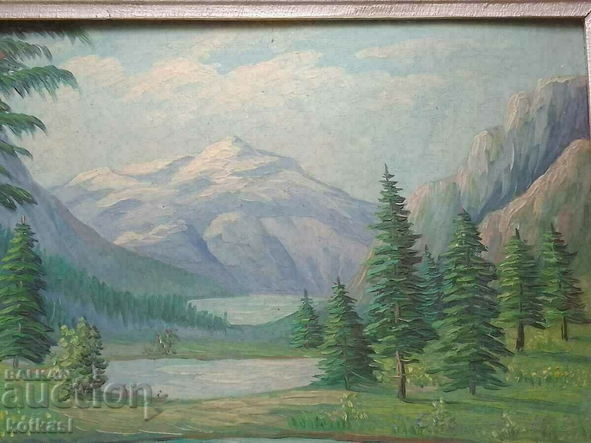 Auction Bulgarian author Communism oil paints phaser Landscape Lakes Auction Bulgarian author Communism oil paints phaser Landscape Lakes