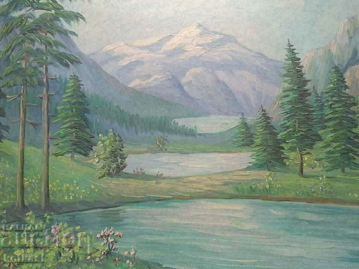 Bulgarian author Communism oil paints phaser Landscape Lakes - 6 Bulgarian author Communism oil paints phaser Landscape Lakes - 6