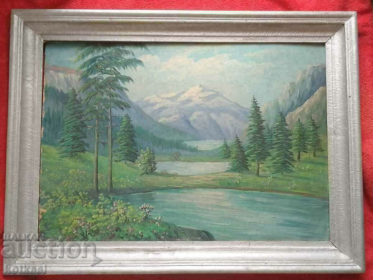 Bulgarian author Communism oil paints phaser Landscape Lakes Bulgarian author Communism oil paints phaser Landscape Lakes