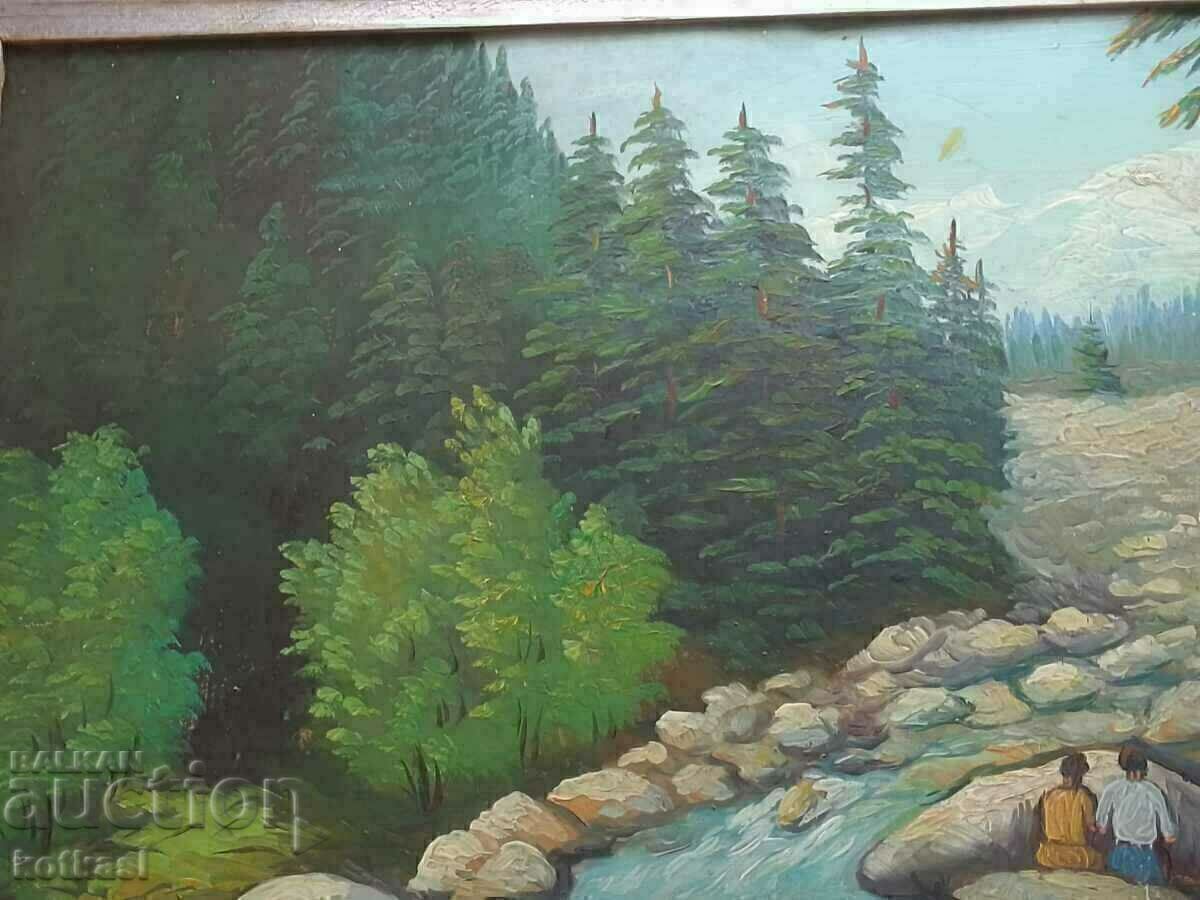 Аукцион Български автор Комунизъм маслени бои фазерПейзаж РекаКамъни Аукцион Български автор Комунизъм маслени бои фазерПейзаж РекаКамъни