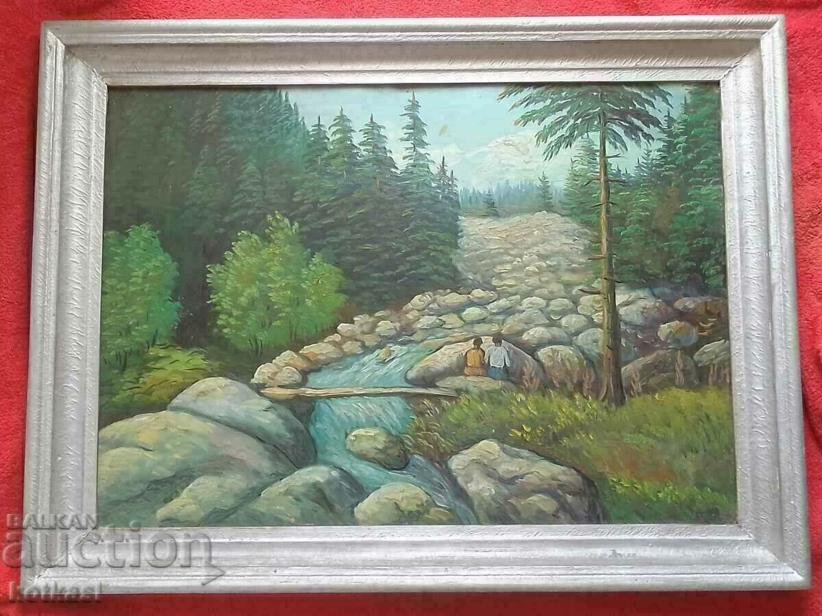 Ο Βούλγαρος συγγραφέας Communism λαδομπογιές PhaserLandscape RiverStones Ο Βούλγαρος συγγραφέας Communism λαδομπογιές PhaserLandscape RiverStones