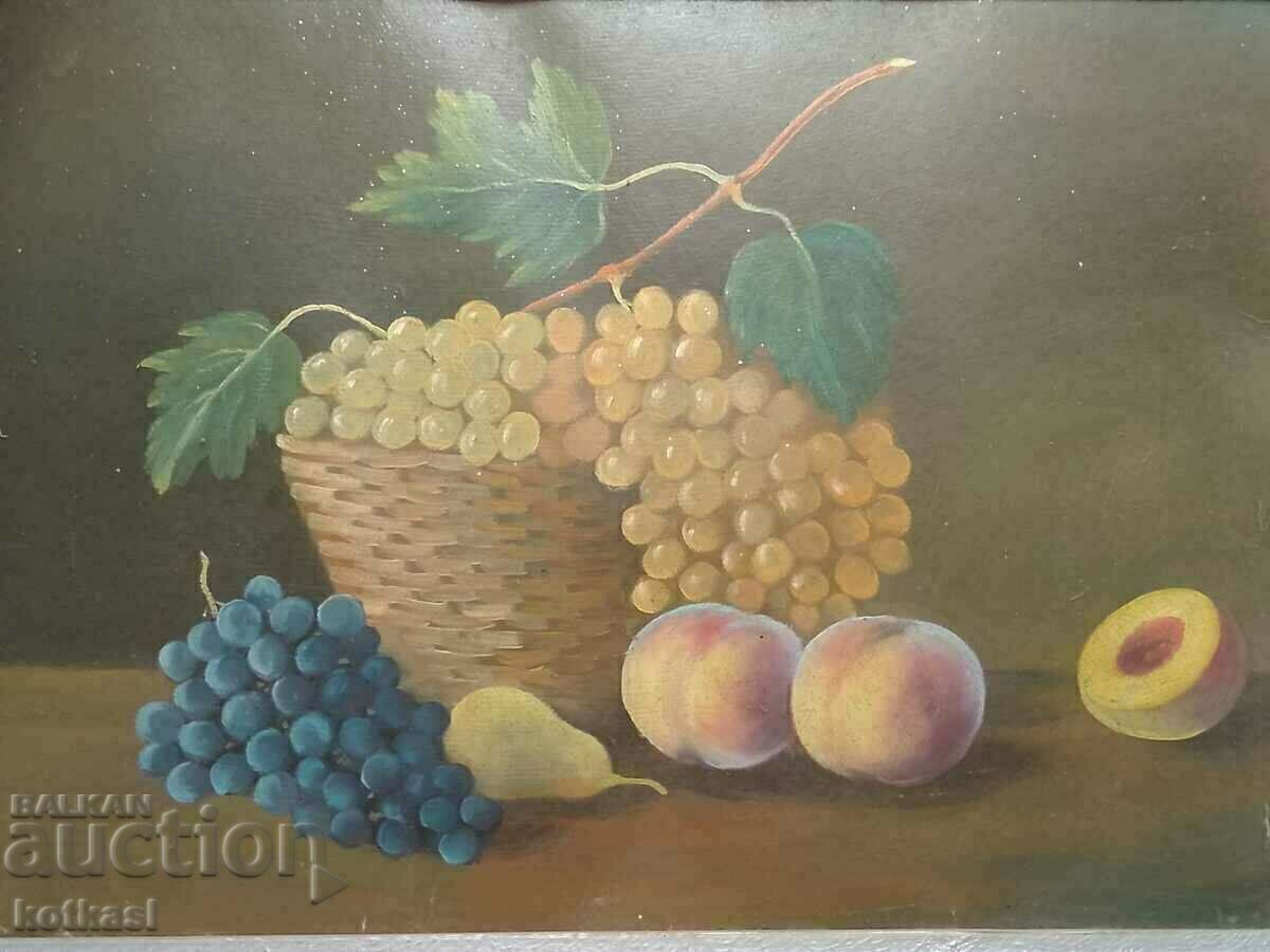 Български автор Комунизъм маслени бои фазер НатюрмортПлодове с цена 235.50 лв. | € 120.41 Български автор Комунизъм маслени бои фазер НатюрмортПлодове с цена 235.50 лв. | € 120.41