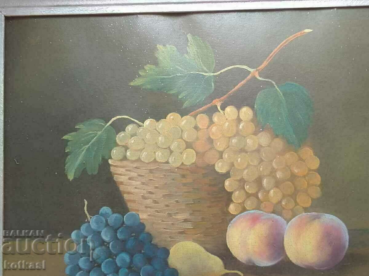 Аукцион Български автор Комунизъм маслени бои фазер НатюрмортПлодове Аукцион Български автор Комунизъм маслени бои фазер НатюрмортПлодове