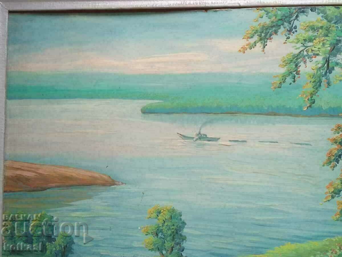 Auction Bulgarian author Communism oil paints phaser Landscape River Auction Bulgarian author Communism oil paints phaser Landscape River