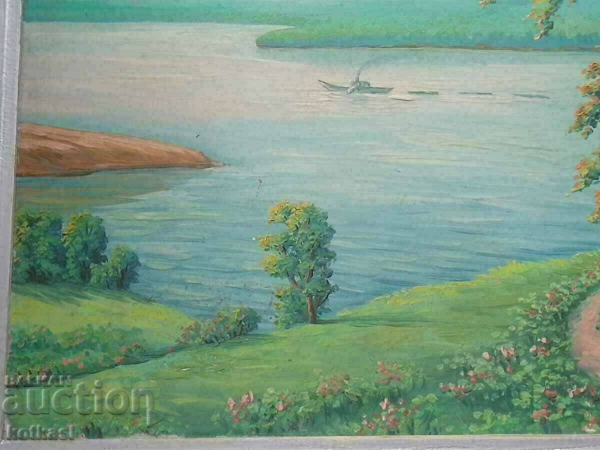 Bulgarian author Communism oil paints phaser Landscape River - 6 Bulgarian author Communism oil paints phaser Landscape River - 6