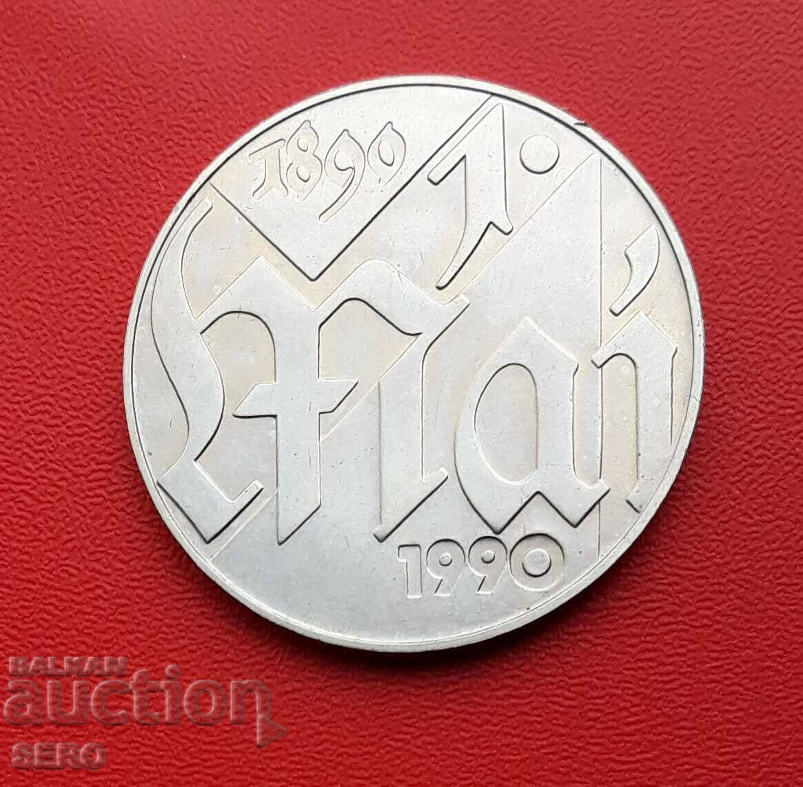 Германия-ГДР-10 марки 1990-100 г. ден на труда-1 май