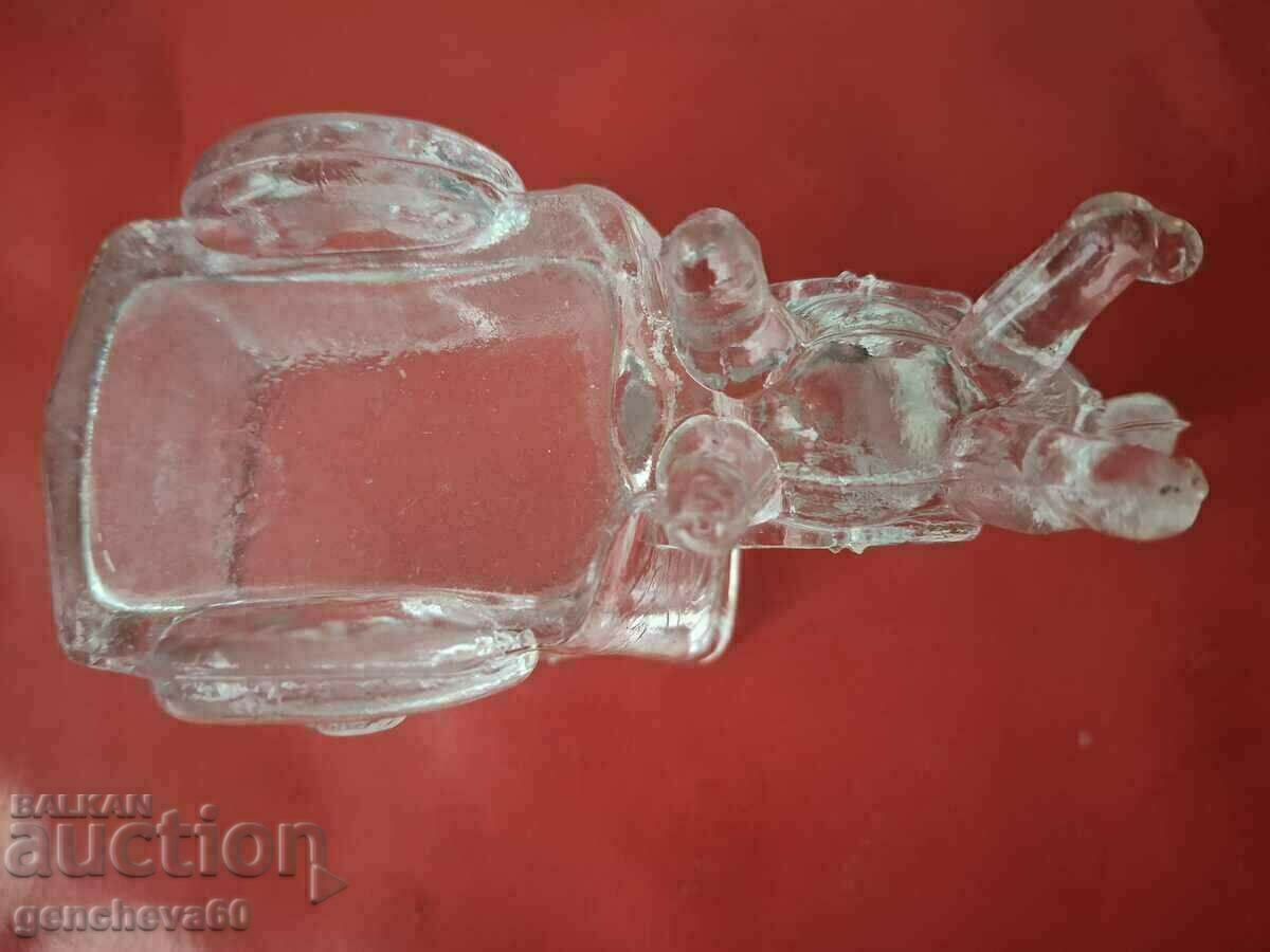 Glass paperweight "Horse with cart" - 5