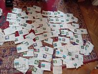 Over 100 pieces of old travel mail envelopes