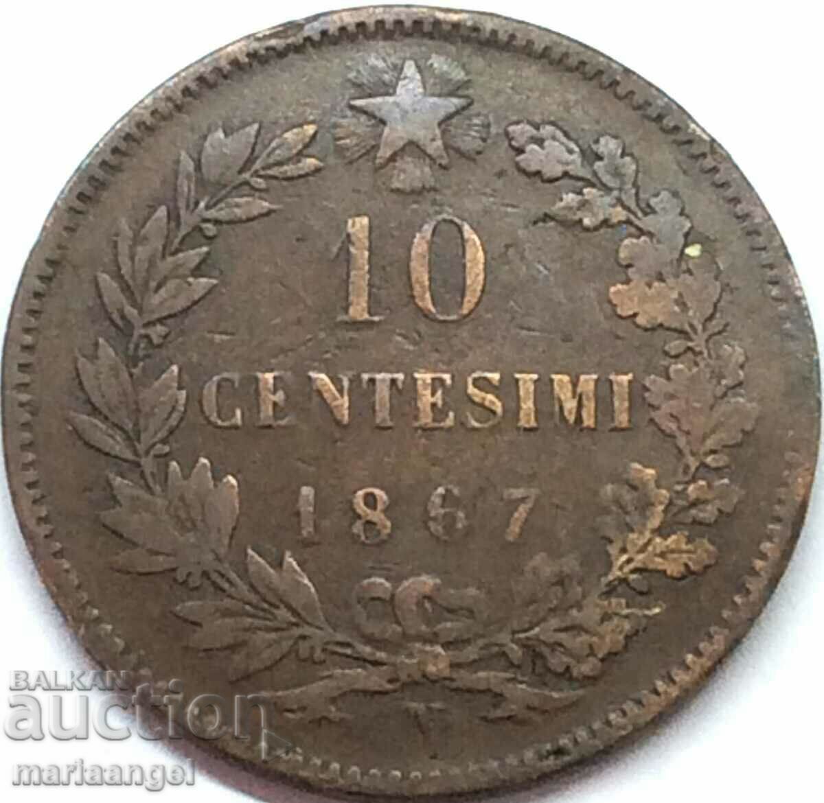 10 Centesimi 1867 Italia 30mm H - Birmingham Victor Emmanuel