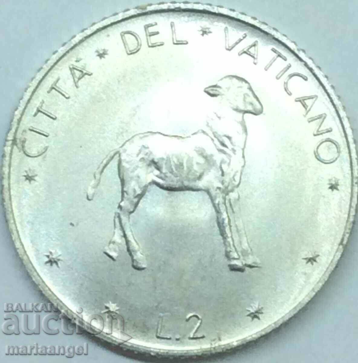 1970 2 Lire Vatican
