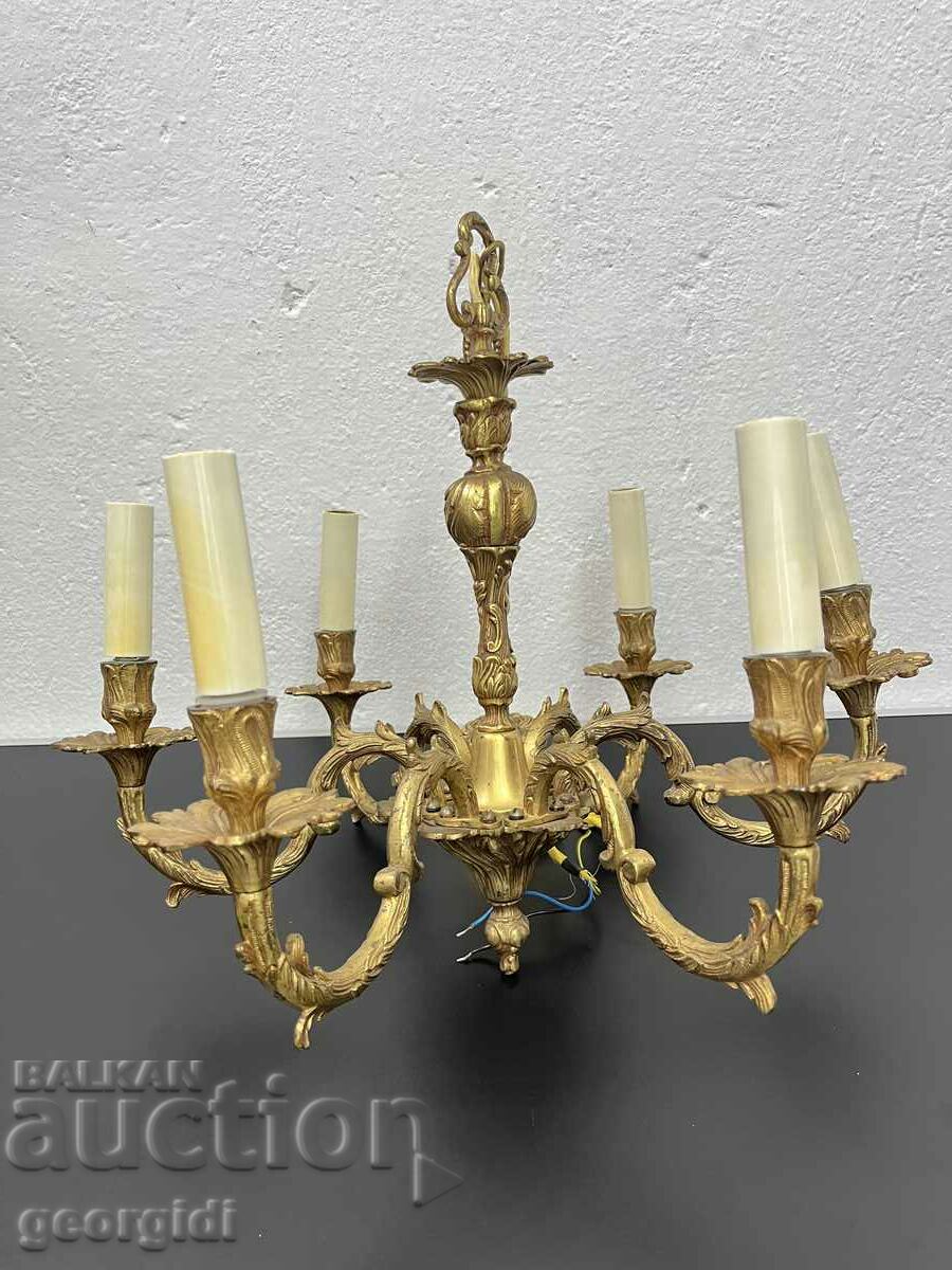 Massive bronze chandelier / lantern / lighting fixture. #5425