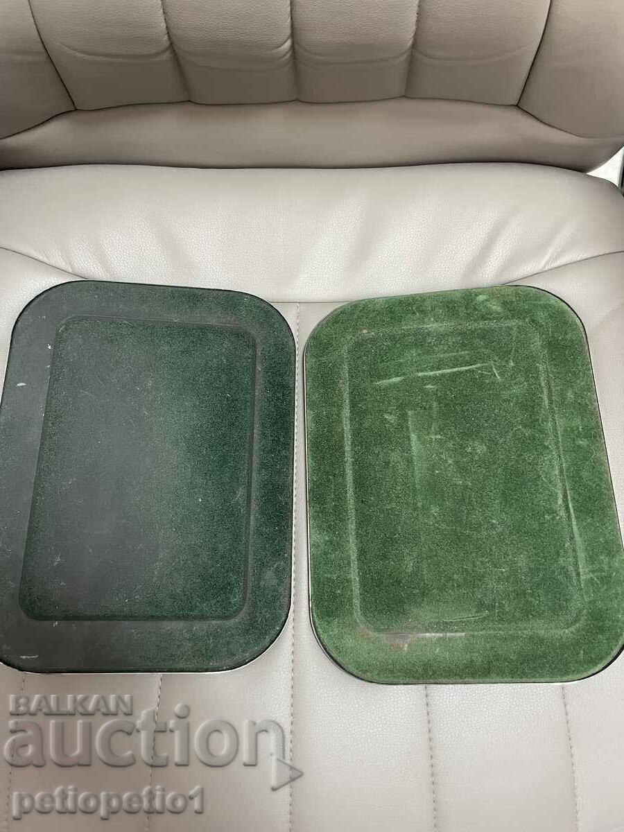 Two silver plated trays - 5