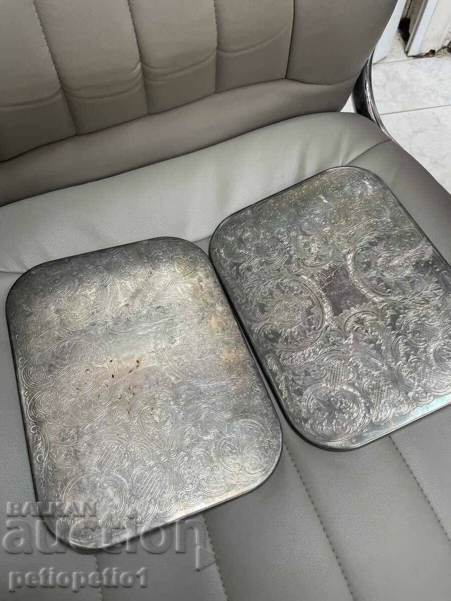 Two silver plated trays Two silver plated trays