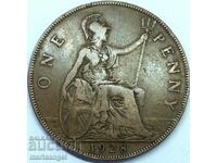 Marea Britanie 1 penny 1928 30mm bronz
