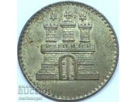 Hamburg 1 Schilling 1855 Germania argint