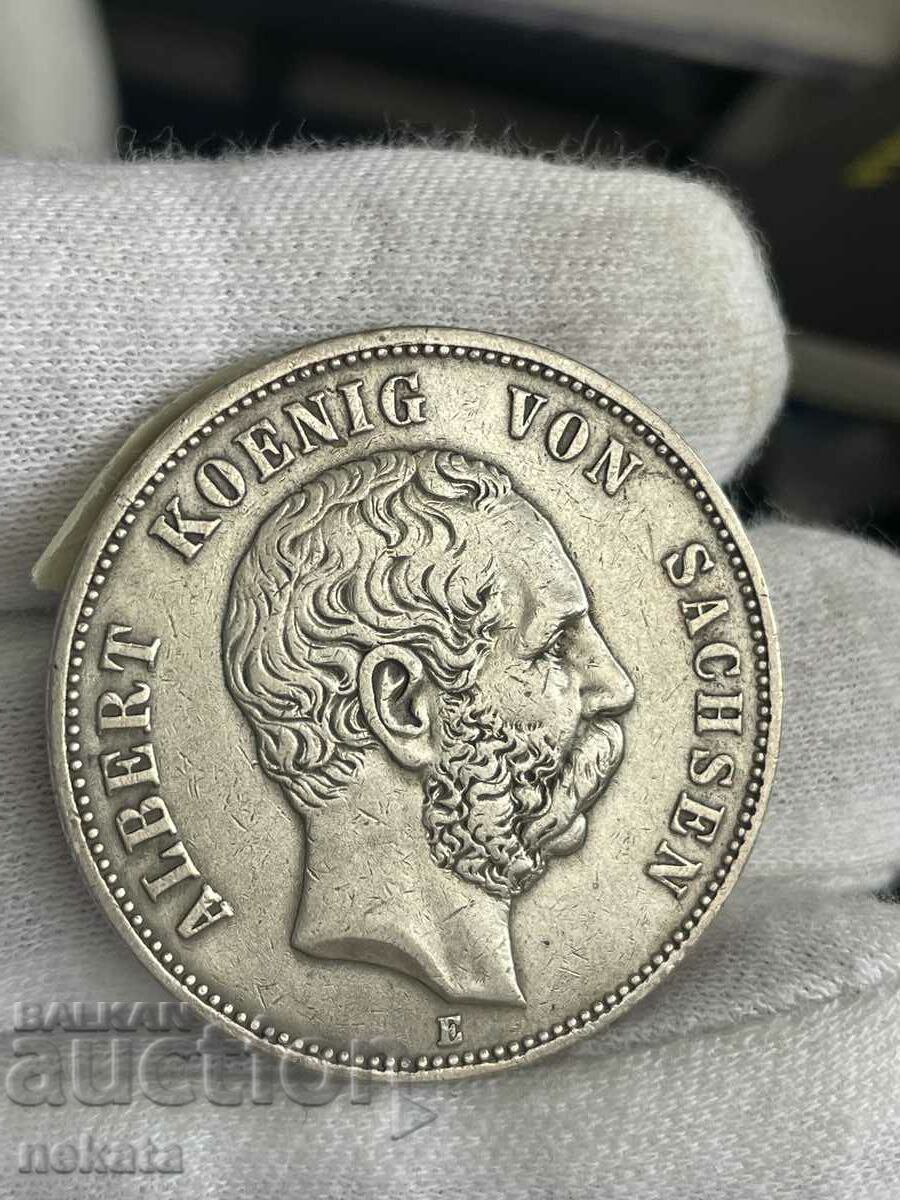 5 марки 1902 г. Алберт/Саксония (Германия) - сребро