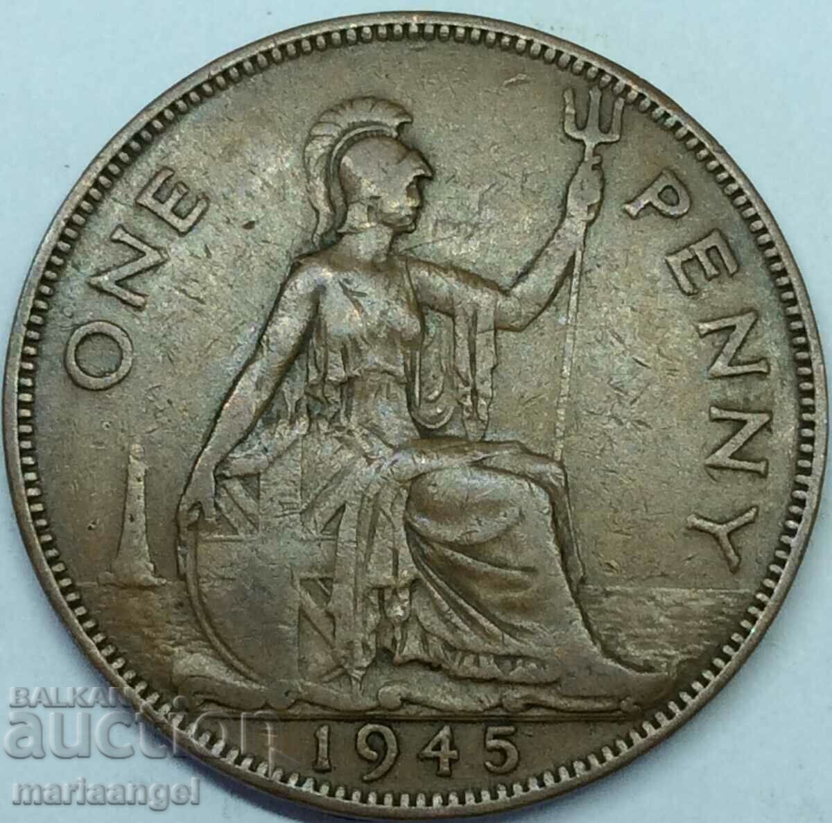 Μεγάλη Βρετανία 1 Penny 1945 George 6 30mm Χάλκινο
