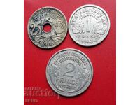 France-lot 3 coins