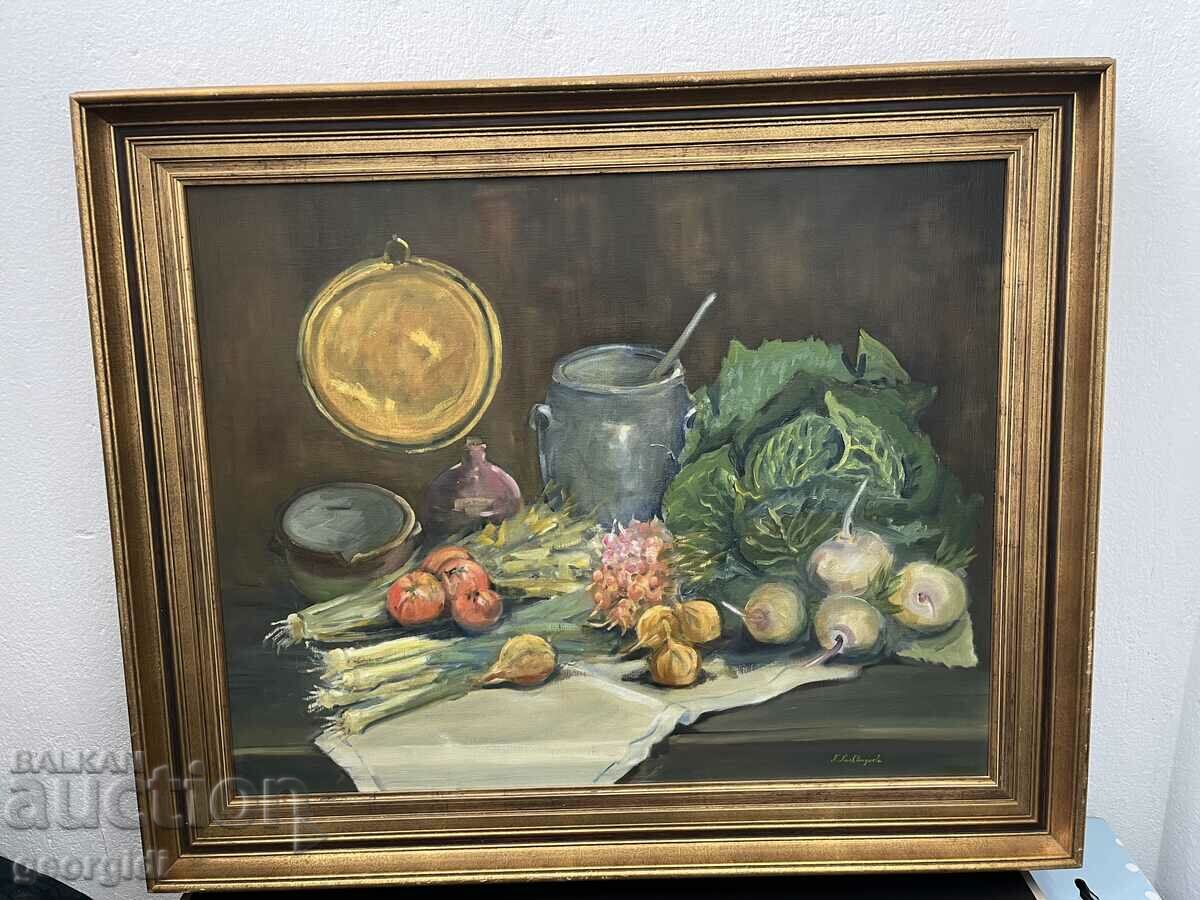 Large still life oil painting. #5432