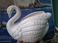 A beautiful porcelain swan/pot
