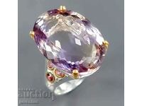 SILVER RING WITH AMETRINE (BRAZIL) 23 kt