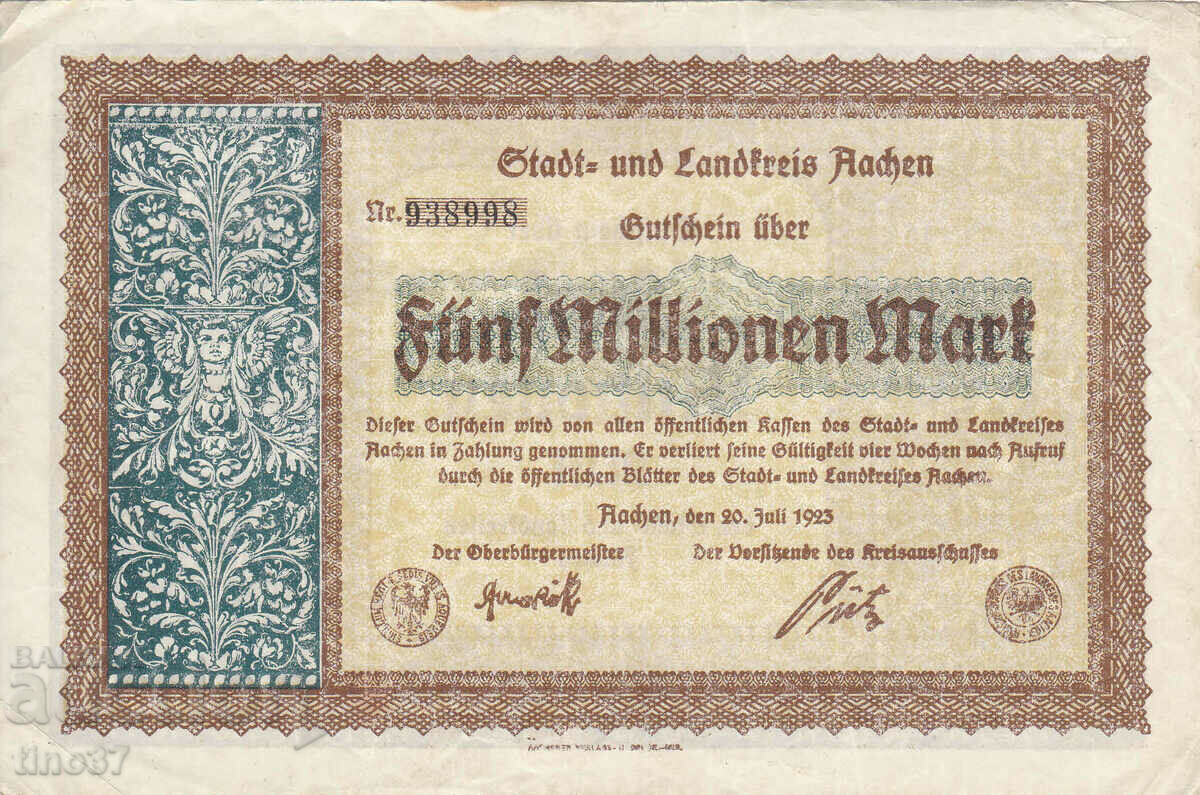 tino37- GERMANY - 5000000 MARKS - 1923- VF with price 5.90 BGN | € 3.02 tino37- GERMANY - 5000000 MARKS - 1923- VF with price 5.90 BGN | € 3.02
