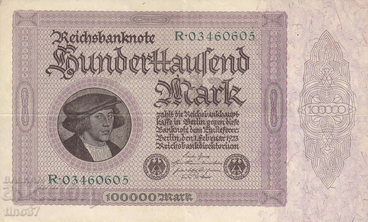 tino37- GERMANIA - 100000 MARCI - 1923- VF cu preț € 2.90 | 5.67 BGN