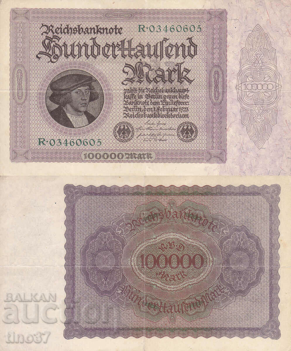 tino37- GERMANIA - 100000 MARCI - 1923- VF
