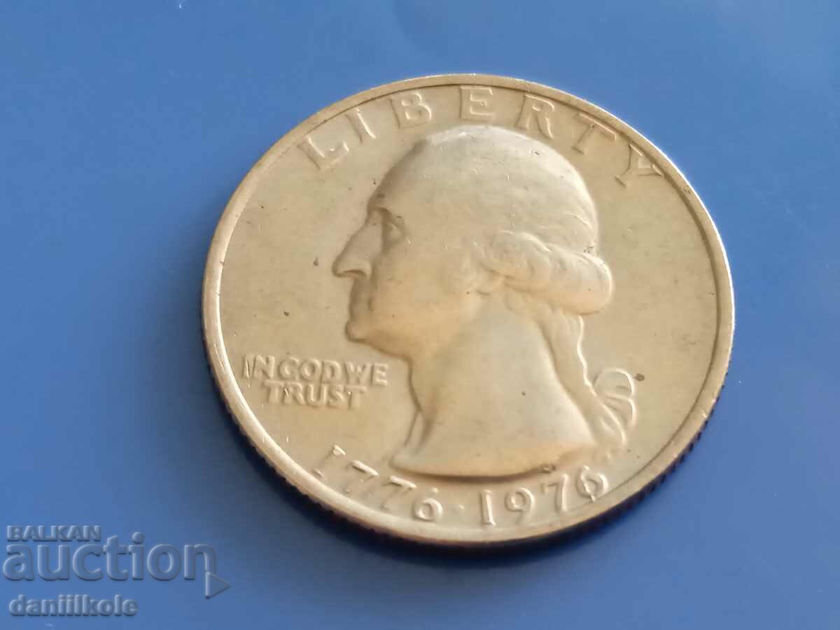 *$*Y*$* USA 1/4 QUARTER QUARTER DOLLAR 1976 - EXCELLENT *$*Y*$* with price 3.31 BGN | € 1.69 *$*Y*$* USA 1/4 QUARTER QUARTER DOLLAR 1976 - EXCELLENT *$*Y*$* with price 3.31 BGN | € 1.69