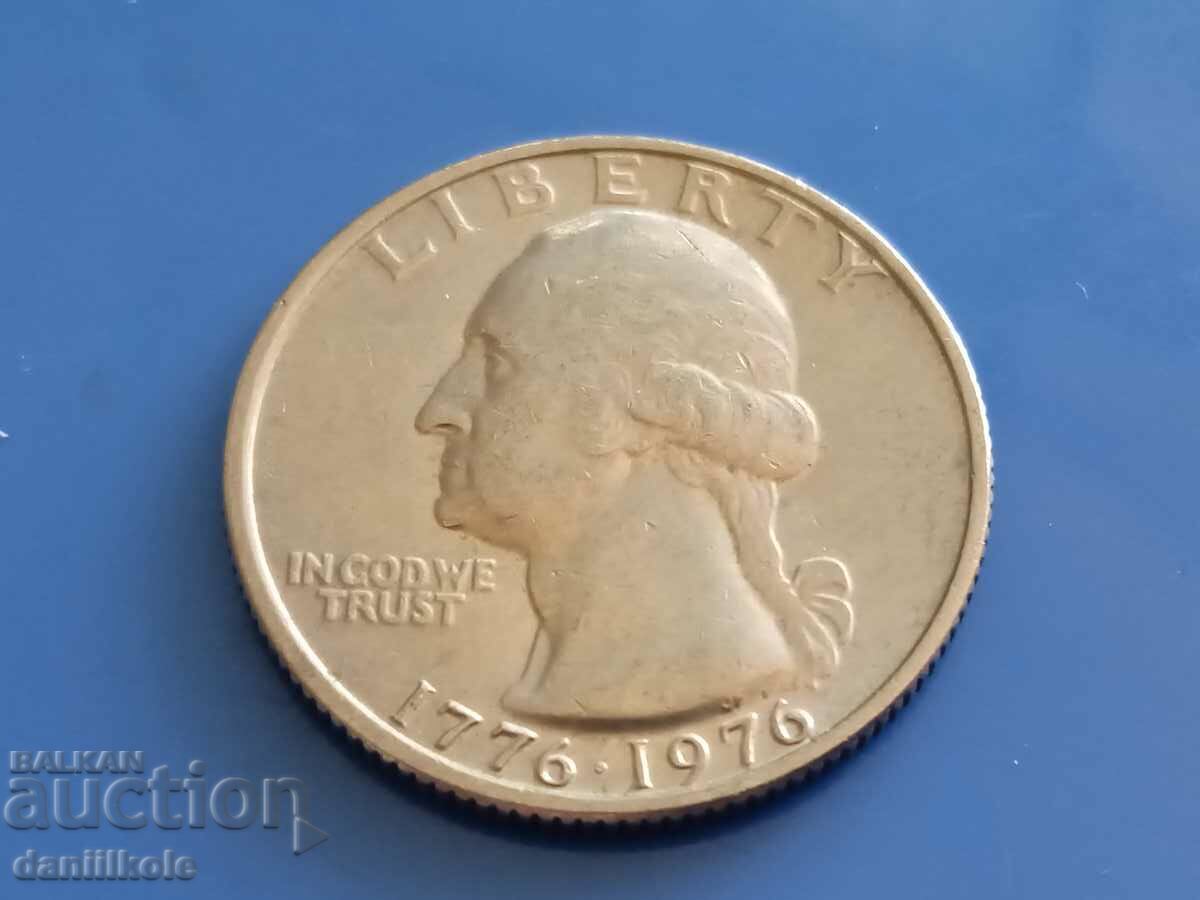 *$*Y*$* USA 1/4 QUARTER QUARTER DOLLAR 1976 - EXCELLENT *$*Y*$* with price 3.31 BGN | € 1.69 *$*Y*$* USA 1/4 QUARTER QUARTER DOLLAR 1976 - EXCELLENT *$*Y*$* with price 3.31 BGN | € 1.69