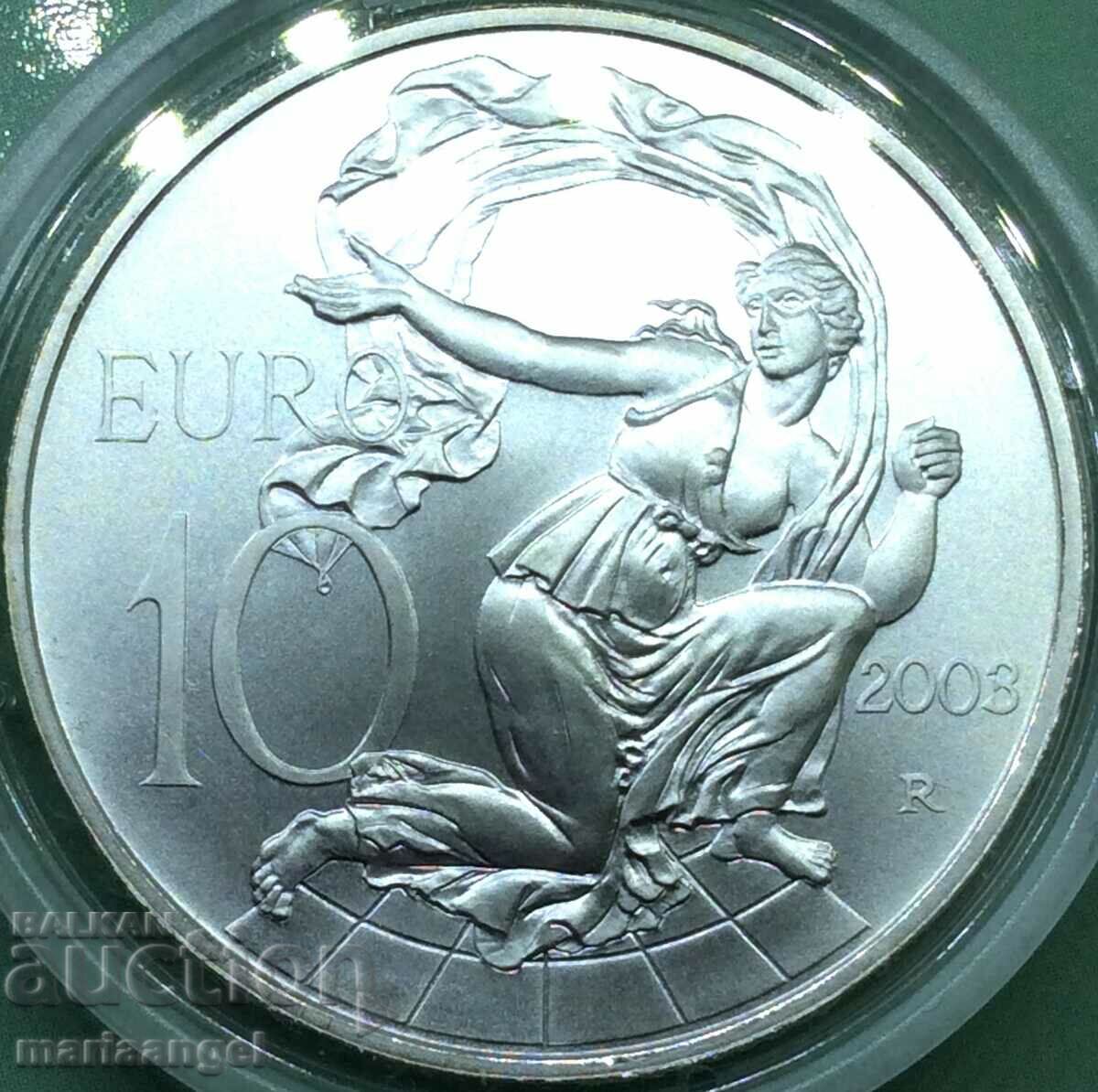 10 Euro 2003 Ιταλία "United Europe" UNC Silver