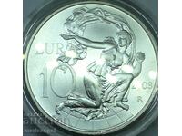 10 Euro 2003 Italy "United Europe" UNC Silver